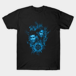 Sam and Dean in Flames T-Shirt